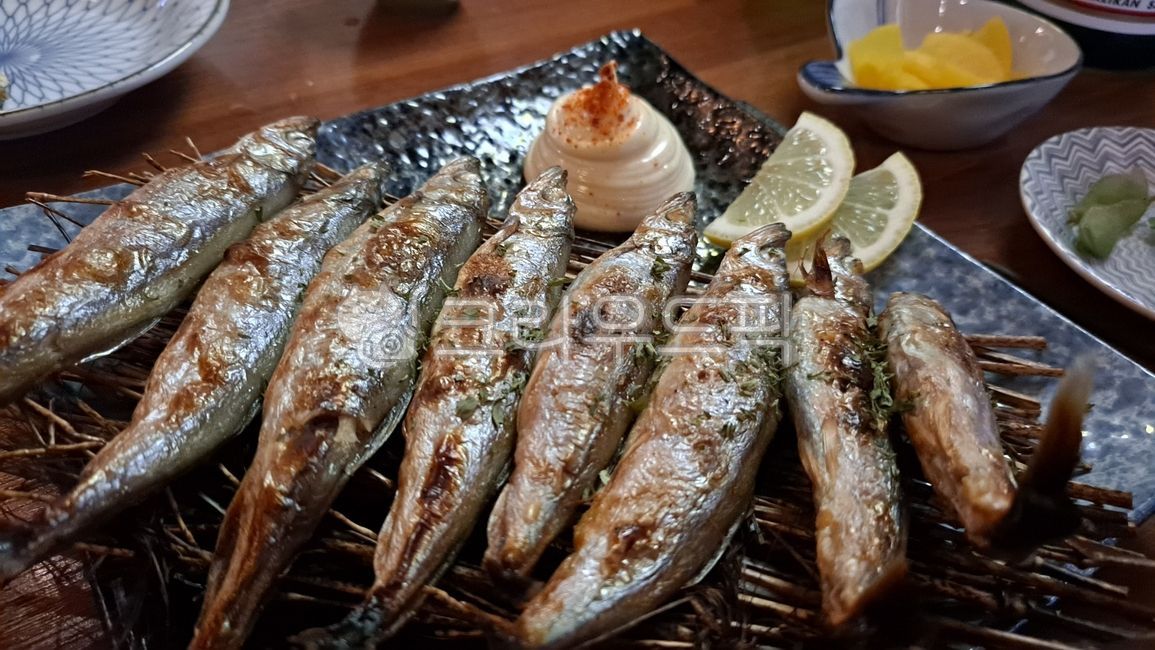 Grilled icefish,smelt,Japanese stone snacks,snack,fish,Grilled Fish