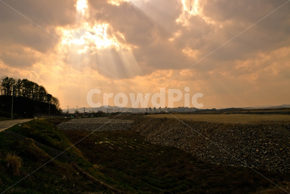 빛,빛내림,구름,노을,개발,공사,세종시,저녁무렵,자연,풍경,nature,landscape,flare,플레어,light,sunlight,햇빛