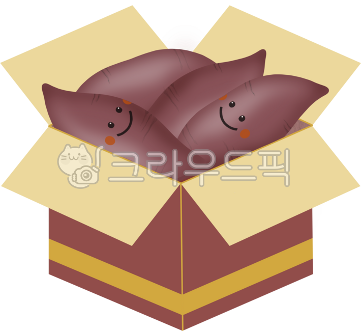 Sweet potato,box of sweet potatoes,box of sweet potatoes,sweet potato character,box sweet potato