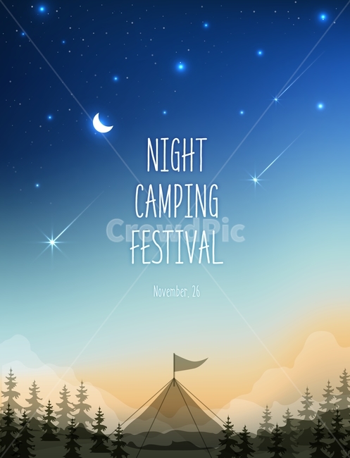 캠핑,텐트,달,별똥별,밤,구름,나무,여행,축제,페스티벌,야경,밤,풍경,nightscape,night,landscape,여행,휴가,traveling,vacation,trip,그래픽,일러스트레이션,graphic,illustration,nature,자연,outdoors,옥외