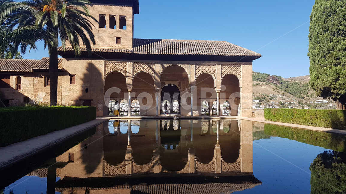 스페인,알함브라,유럽,해외,세계,연못,물,architecture,villa,건물,사람