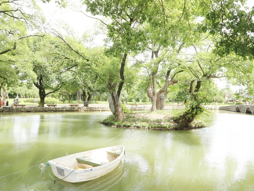 보트,boat,배경,초록색,초록,연못,광한루,녹음