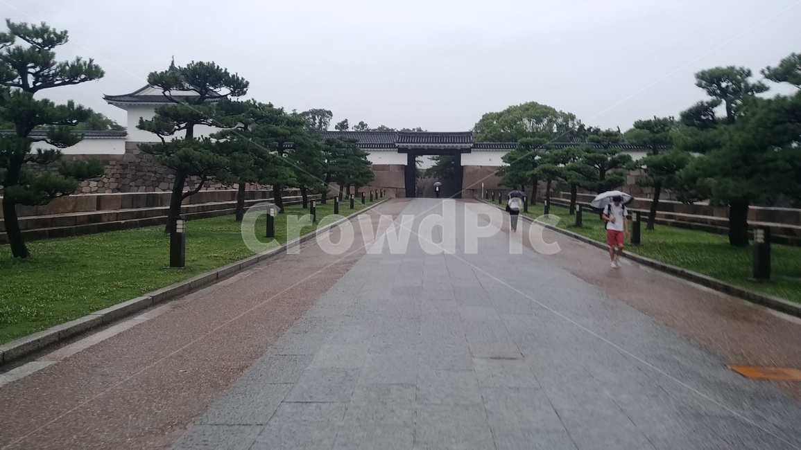 일본,오사카,거리,공원,오사카성,비,비오는날,비오는거리,우천,자연,대문,문화