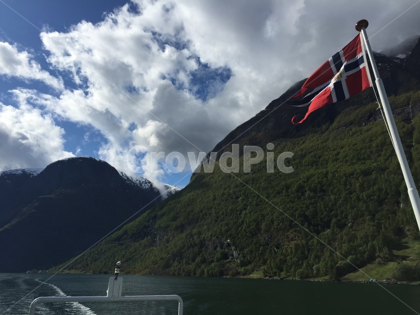 노르웨이,북유럽,유럽,피오르,피요르드,norway,landscape,송네피오르,fjord,국기,flag,sognefjord