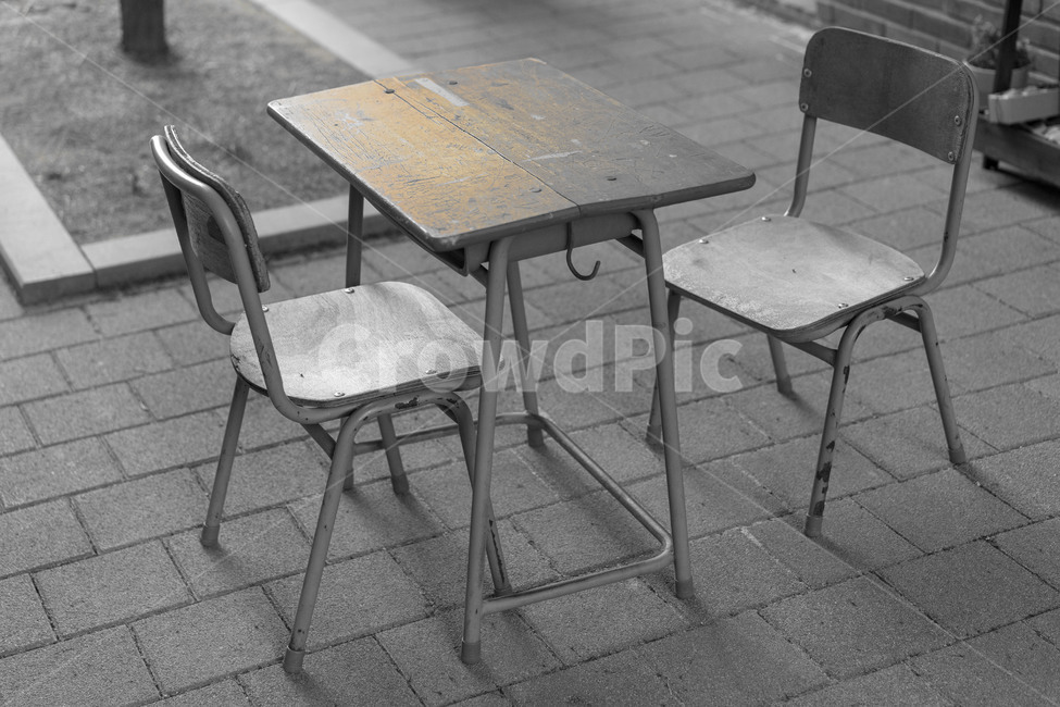 책상,의자,추억,흑백,감성