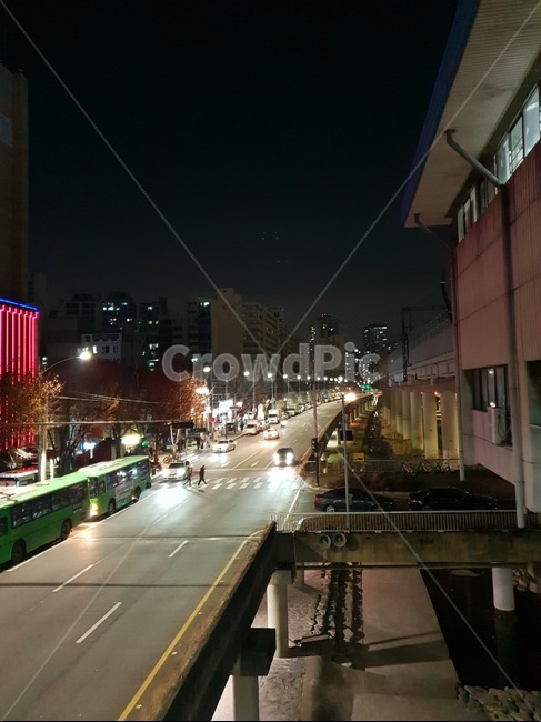 도로,road,고가도로,밤,건널목