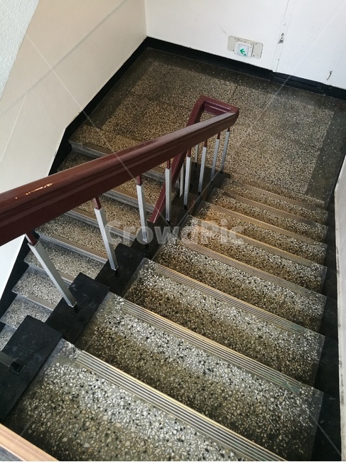 계단,낡은,건물,비상구,층계