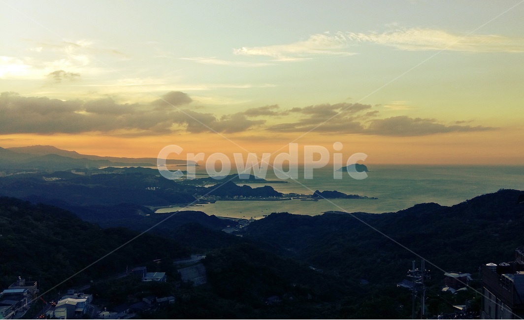 대만,지우펀,바다,섬,석양,푸른,해안선,자연,풍경,nature,landscape,outdoors,옥외,scenery,경치