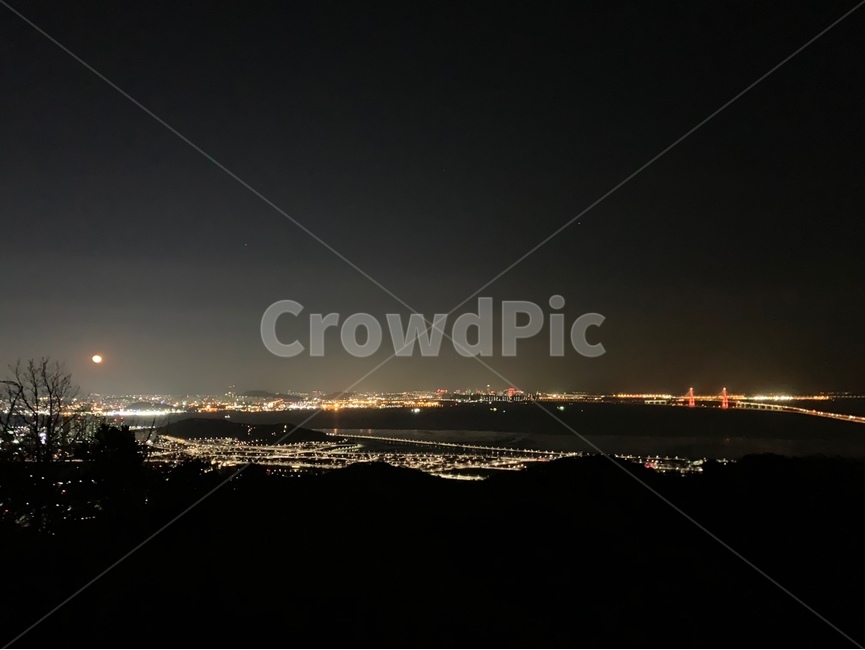 풍경,야경,달,밤드라이브,영종도,인천대교,야경,밤,풍경,nightscape,night,landscape,경치,nature,자연,outdoors,옥외,scenery