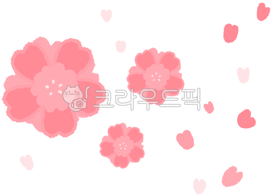 봄,벚꽃,흩날리는,분홍꽃,꽃,봄꽃,일러스트,흩날리는꽃,일러스트꽃,분홍색꽃,날리는꽃,날리는꽃잎