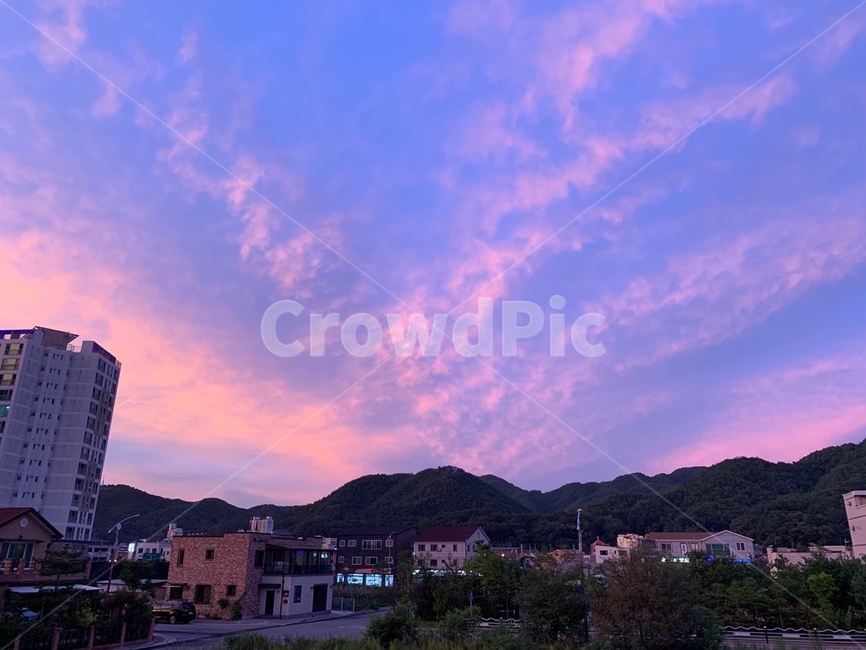 하늘,힐링,풍경,감성,노을,핑크