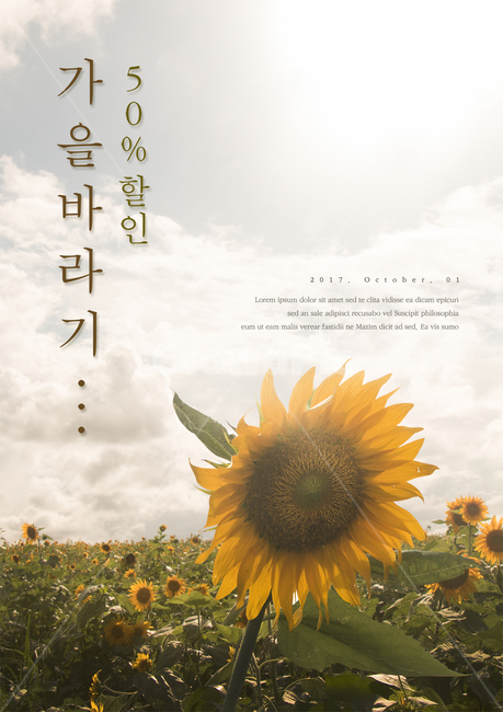 해바라기,하늘,구름,가을,이벤트,쇼핑,팝업,가을,계절,fall,autumn,season,식물,자연,plants,nature,꽃,flower,축제,행사,festival,carnival,event,쇼핑,shopping,그래픽,일러스트레이션,graphic,illustration,plant