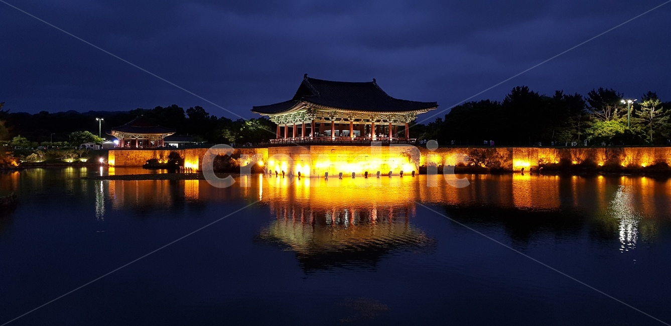 경주,안압지,야경,풍경,밤