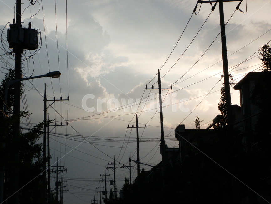 전력선,powerlines,cable,케이블,하늘