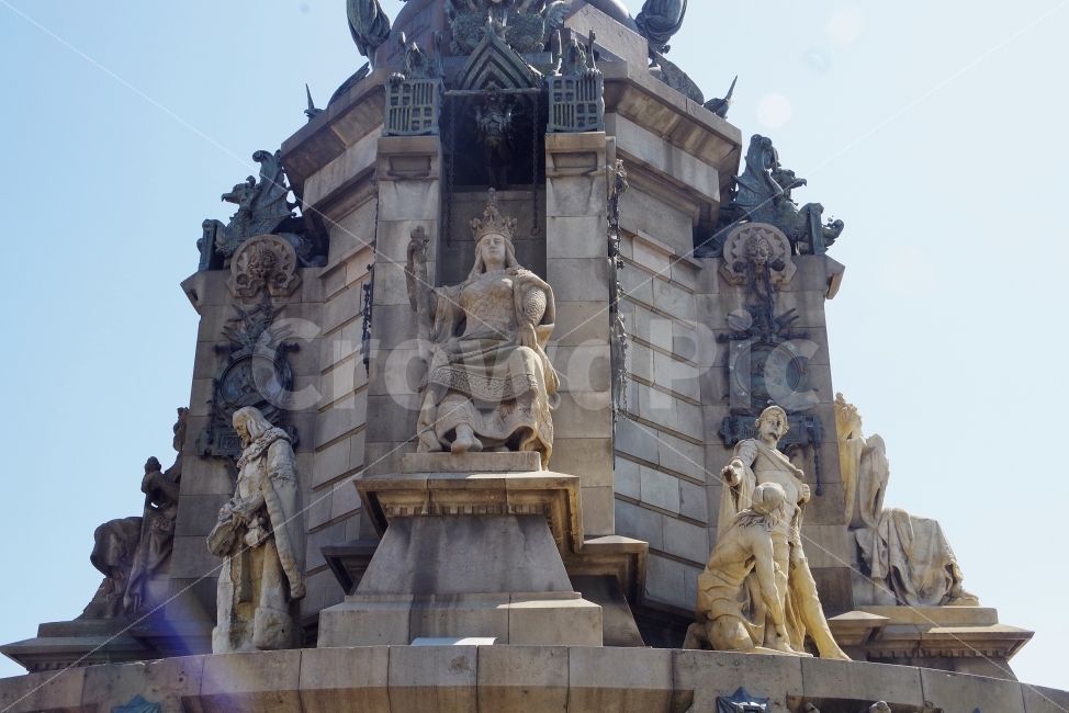 	여행,스페인,바르셀로나,travel,spain,barcelona,건축물,건물외관,exterior,building,structure,architecture,construction,조각상,동상,석상,조형물,statue,bronze statue,stone statue,해외,외국,세계,foreign,oversea,world