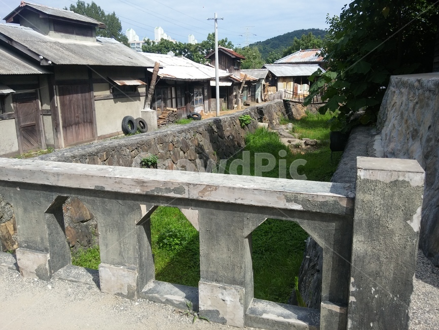 한국,옛날,다리,자연,풍경,집,건축물,시골,마을,풍경,landscape,country,rural,town