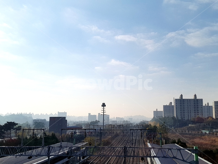 지하철,도시,철길,하늘,기차,구름,바람,자연,빛,철로