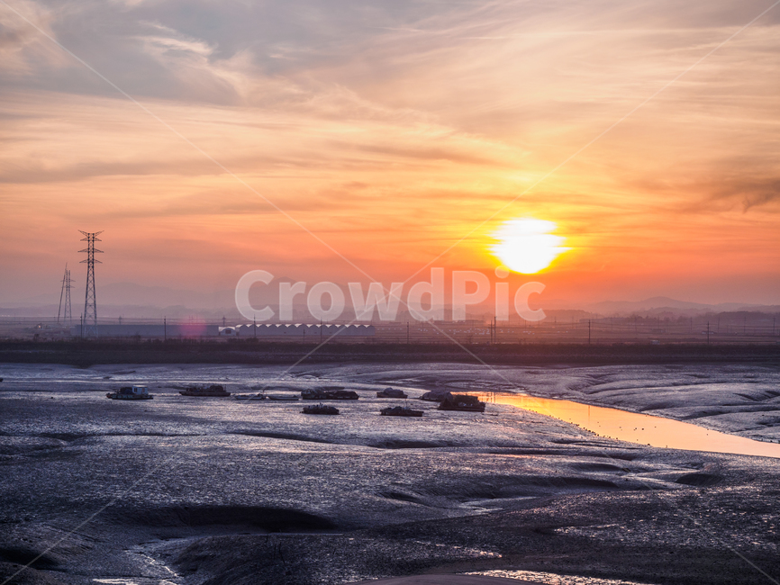 일몰,서해,갯벌,해,저녁,sunset,westsea,sun,자연,풍경,nature,landscape,한국자연풍경,한국자연경관,korea nature landscape,outdoors,옥외,sky,하늘,dusk,황혼,dawn,새벽,red sky,붉은 하늘