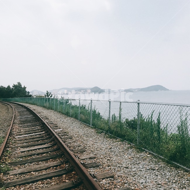 철도,철도길,바닷가,바닷길,바다옆철도,부산,교통,교통수단,traffic,transportation