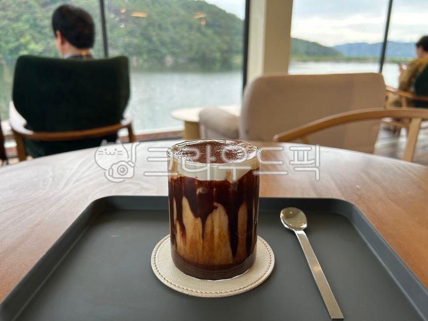 Reservoir,inside,Latte,brown,View,vacant,latte,mountain,cafe,coffee,quiet,cup