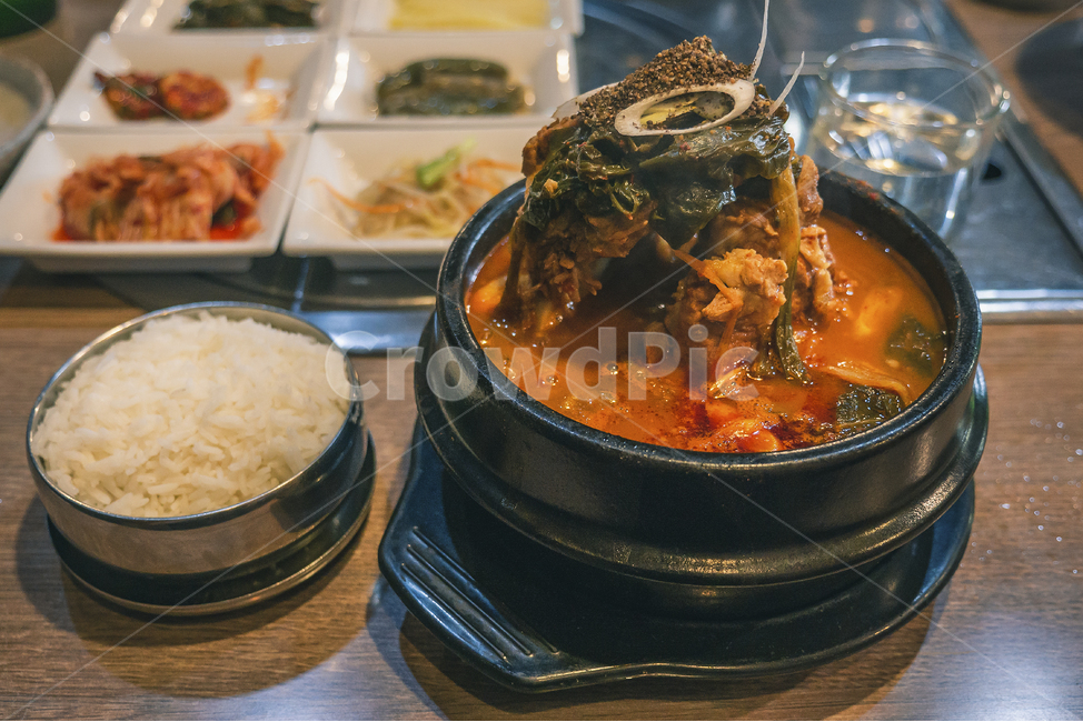 감자탕,뼈다귀,해장국,돼지고기,국밥,한국,음식,스튜,우거지,매운,매콤한,얼큰한,뼈다귀해장국,감자해장국,맛있는,전통음식,해장,음식,식재료,요리,food,cook,meal,dishes,food reserves,한식,한국음식,한국요리,korean food,korean dishes,korean meal,korean cook