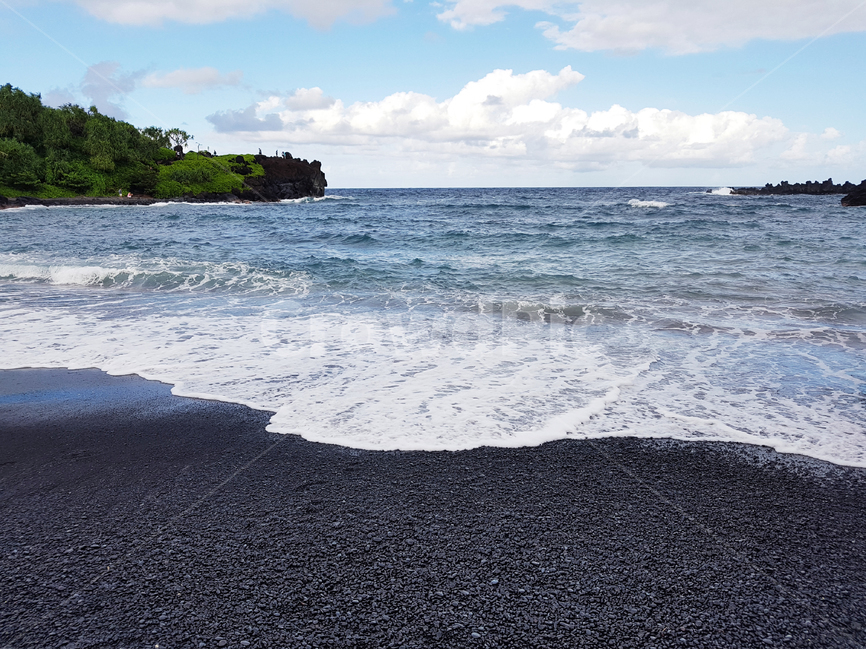cloud,tide,Beach,black sand,ocean,hawaii,beach,Mongdol,sea
