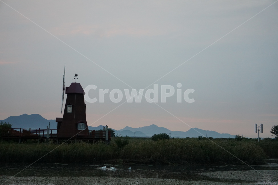 새벽,일출,공원,풍차,하늘,수변공원,자연,풍경,nature,landscape,architecture,건축물,building,건물,tower,탑