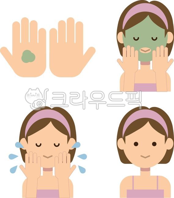 마사지,마사지순서,세수,비누칠,세안,세안순서,washup,비누,얼굴마사지,그림,일러스트,illust,masage,facepack,soap,facewashing