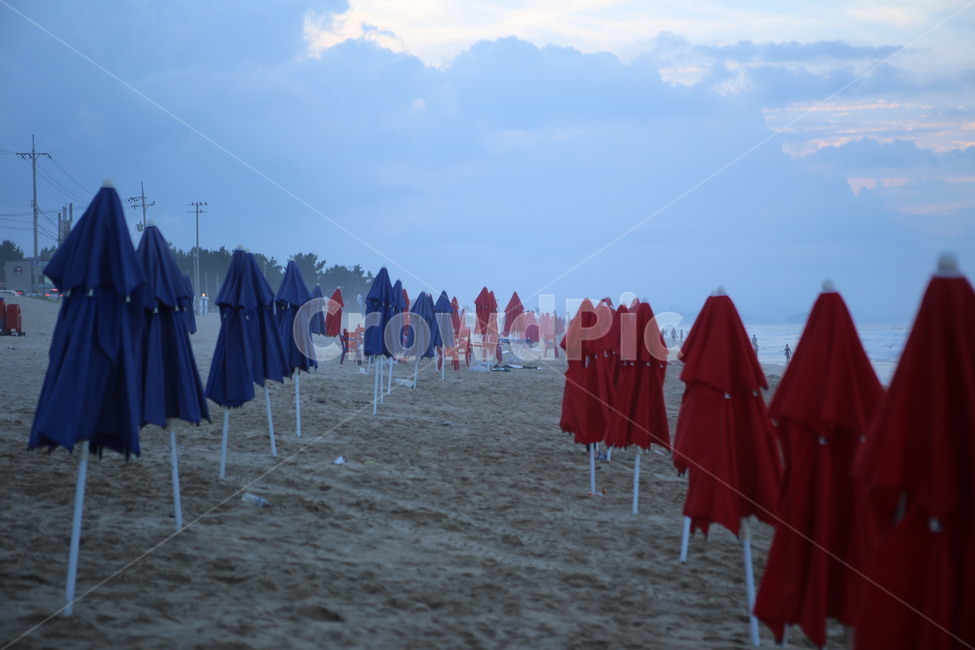 파라솔,해변,하늘,주문진,해수욕장,여름,summer,blue,sky,동해