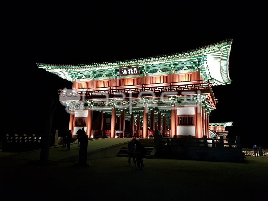 Woljeong Bridge,bridge,Gyeongju night view,Gyeongju tourist attractions,Gyeongju