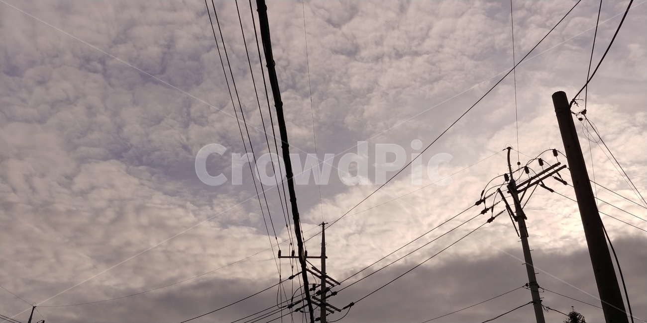 하늘,구름,전봇대,전기줄,감성