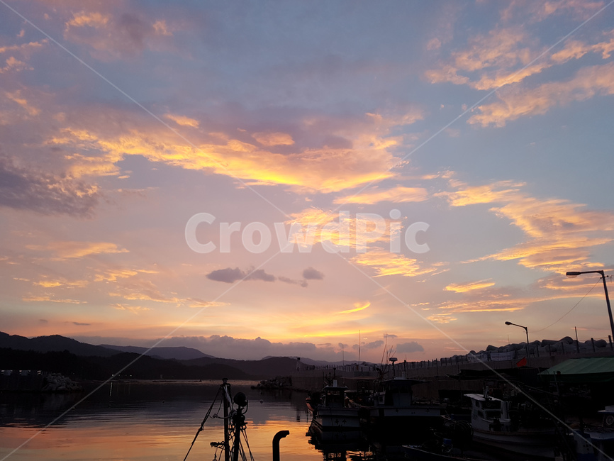 노을,석양,항구,배,구름,하늘,바다,풍경,삼척,감성,자연,풍경,nature,landscape,tripod,삼각대
