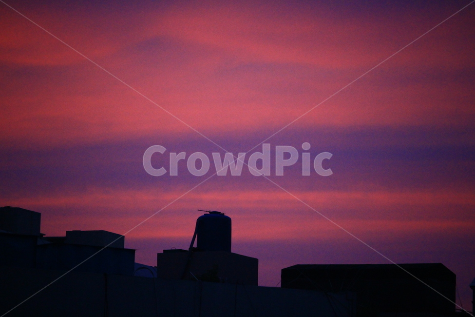 하늘,해질녘,매직아워,붉은하늘,풍경,실루엣,그림자,silhouette,shadow