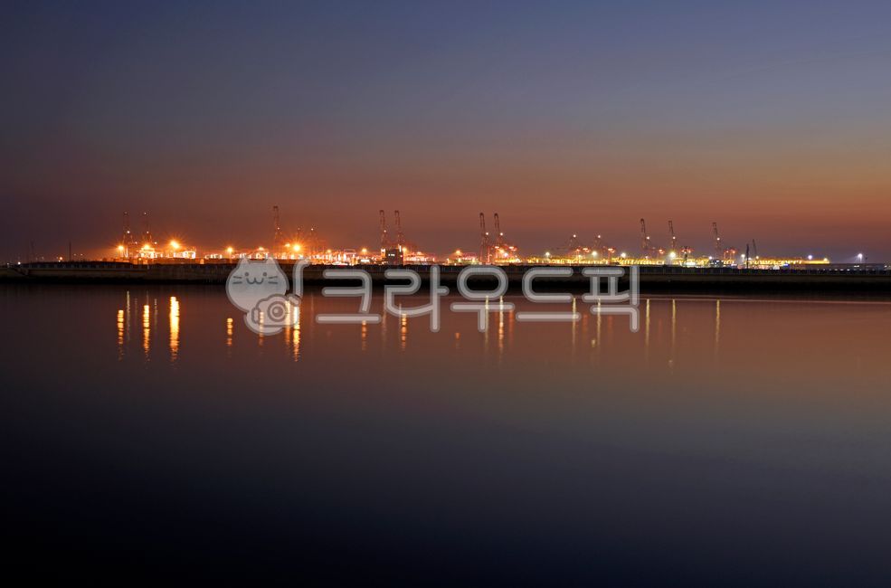 night view,Songdo,Incheon Environment Corporation,ocean,sunset