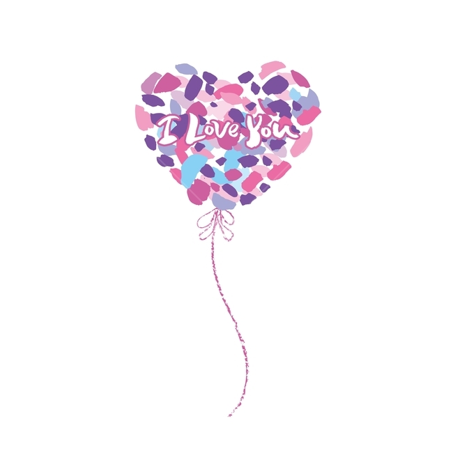 하트,사랑,이벤트,캘리그라피,love,풍선,컬러풀,보라색,자주색,핑크,선물,기념일,축제