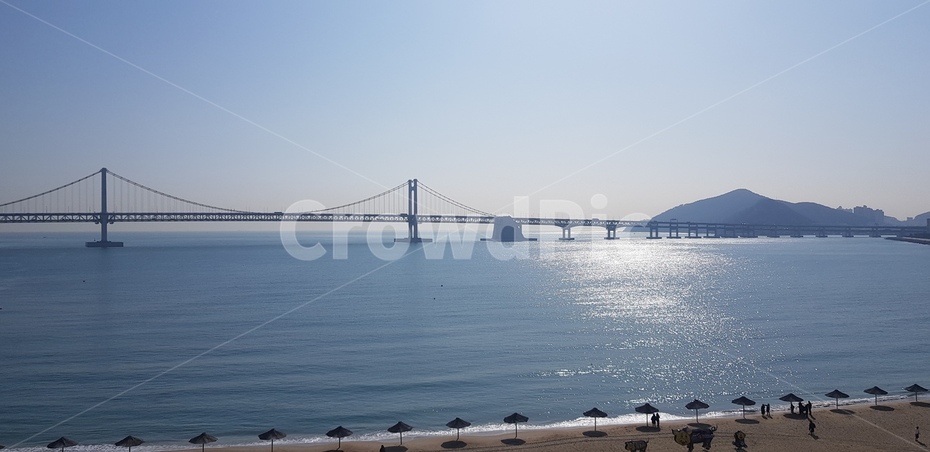 해안,바다,해운대,광안대교,물,부산,하늘,자연,다리,광안