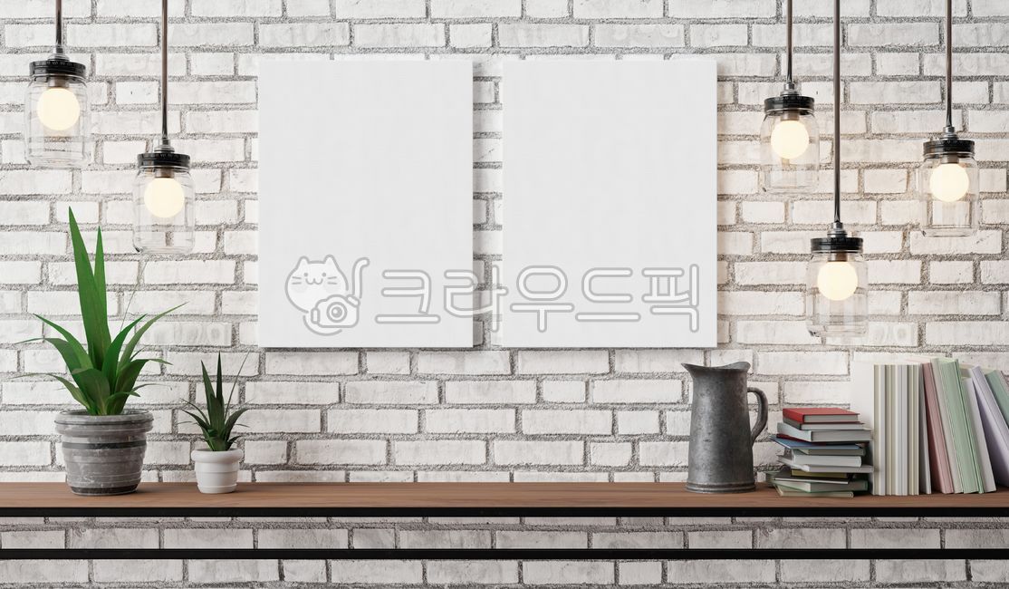 거실,액자,테이블,가구,그림액자,소품,장식,목업,인테리어,방,공간,공백,포스터,여백,벽,디자인,모던,현대적,배경,식물,벽돌,화이트,계단,화분,전구,조명,스탠드,소파,의자,선반,brick,인테리어,실내디자인,interior design