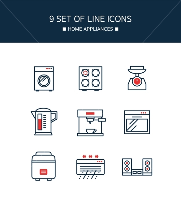 세탁기,커피머신,밥솥,에어컨,가전제품,인포그래픽,엘리먼트,아이콘,라인아이콘,주방,키친,부엌,주방용품,요리도구,kitchen,kitchenware,cookroom,cookingutensil,그래픽,일러스트레이션,graphic,illustration,아이콘,icon