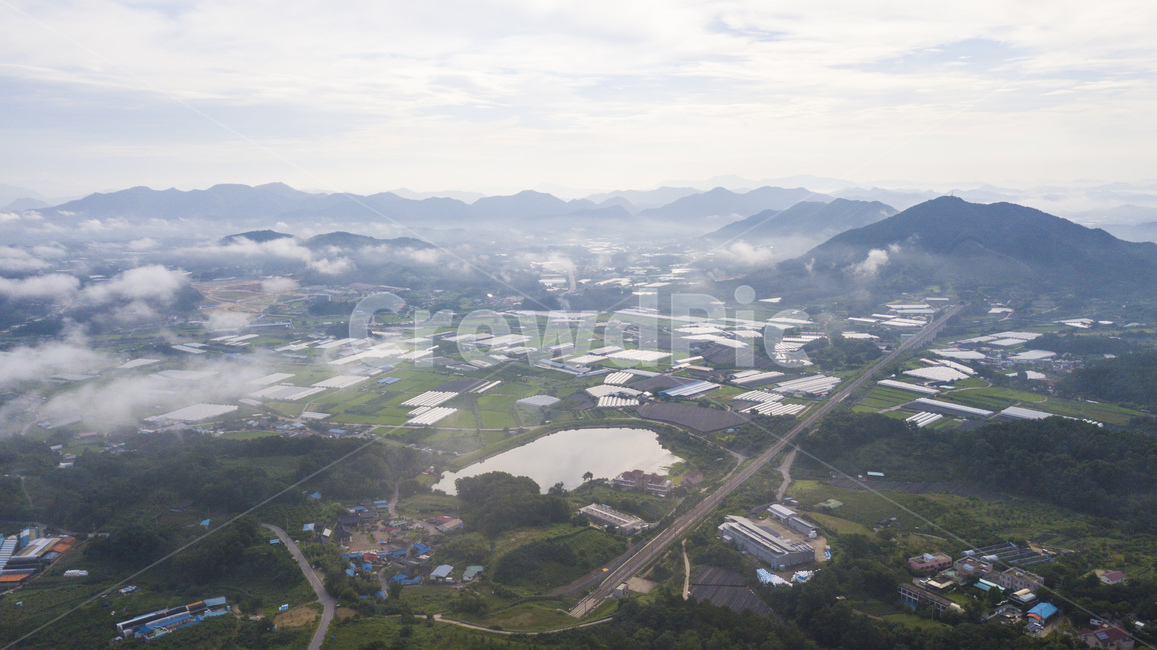 충북,장용산,자연,구름,하늘,마을,호수,산
