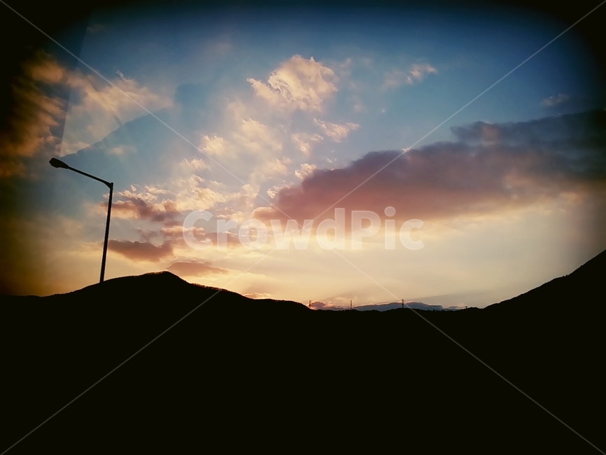 하늘,sky,산,일몰,구름