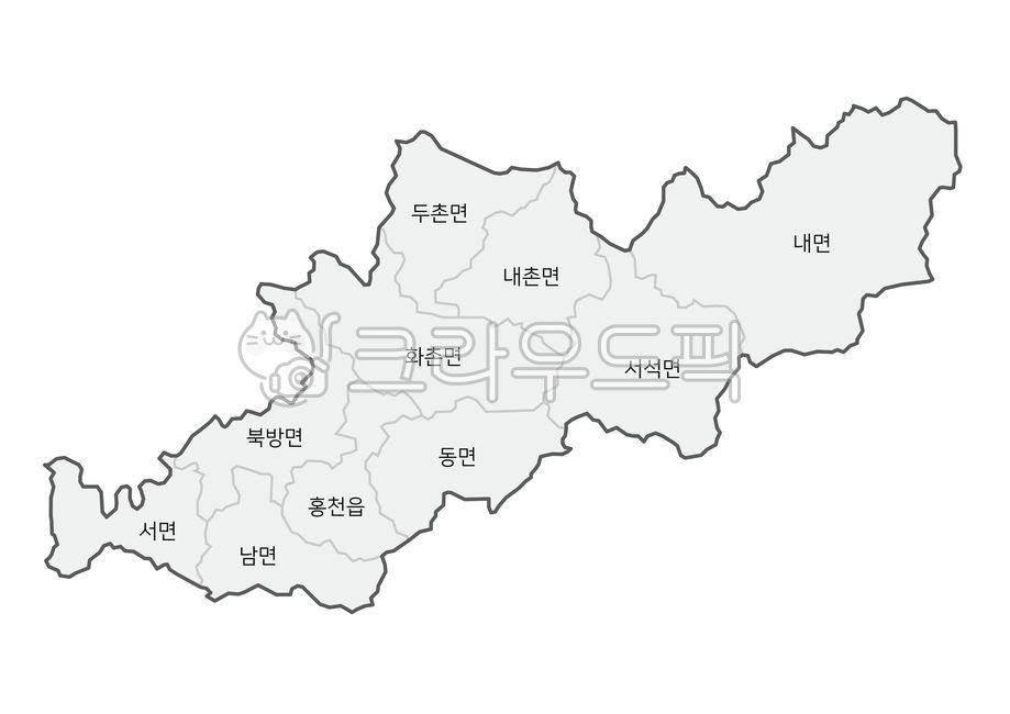 홍천군행정지도,홍천군,홍천군지도,강원도,강원도지도,행정지도,행정구역,홍천