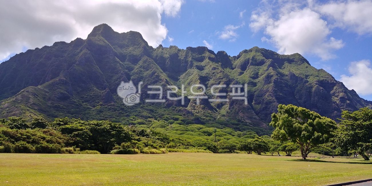 하와이,쿠알로아랜치,쥬라기공원배경,하와이산,하와이마운틴,쥬라기공원촬영지