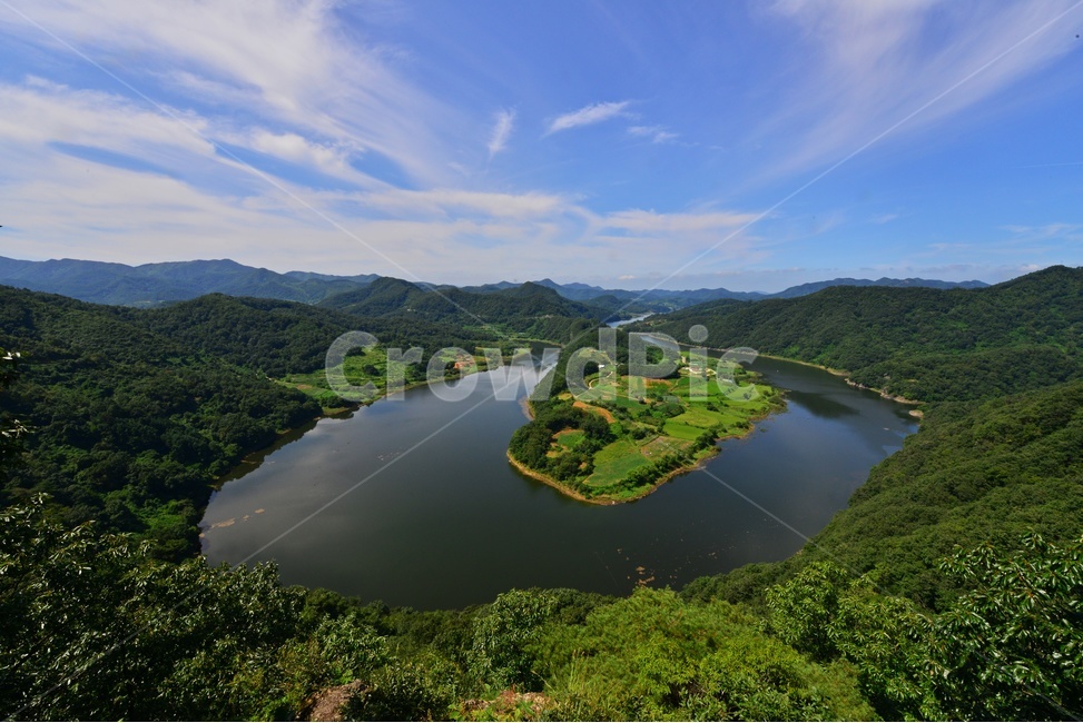 nature,자연,scenery,풍경,outdoors,옥외,landscape,경치,water,물,river,강,임실,국사봉,물돌이,태극물돌이,임실물돌이,임실태극물돌이,하늘,구름,여름,계절
