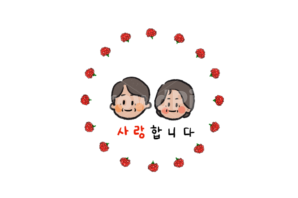 카네이션,부모님,어버이날,스티커,스템프,일러스트,누끼,손그림,누끼,remove background