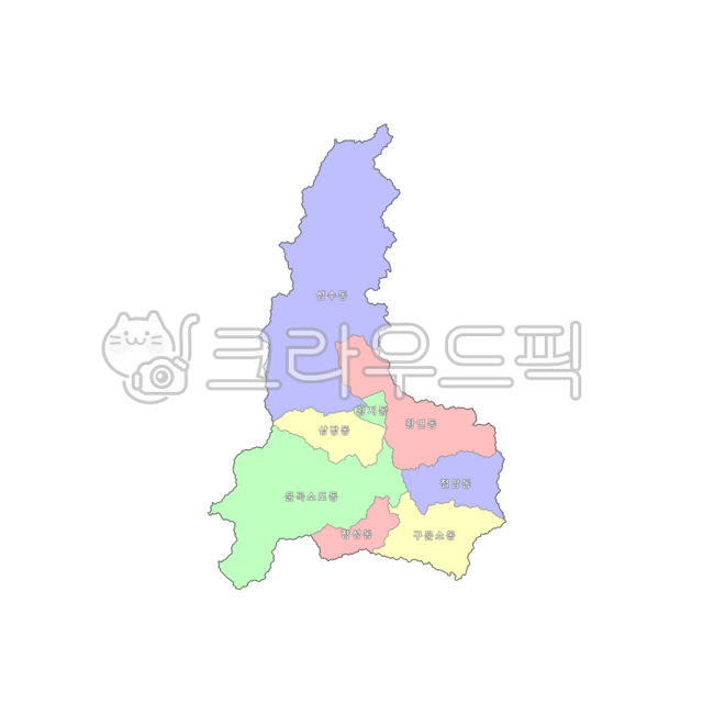 Gangwon-do,Gangwon,Taebaek-si,Taebaek,Republic of Korea,our country,Korea,administrative district,province,city,county,town,township,dong,map,administrative district map,4-color map,blue,yellow,red,green,map