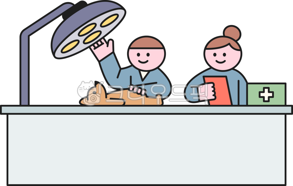 cute,simple,simple,illustration,puppy,dog,animal,pet,animal hospital,hospital,treatment,injured,companion dog,vet,operating room,operating table