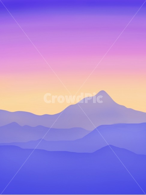 일러스트,풍경,산,그림,색감,그래픽,일러스트레이션,graphic,illustration