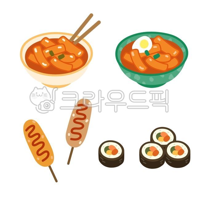 분식,떡볶이,핫도그,김밥,옛날분식,옛날떡볶이,귀여운분식,분식일러스트,분식그림,아기자기한분식,학교앞간식,맛있는간식,아이들간식,간식