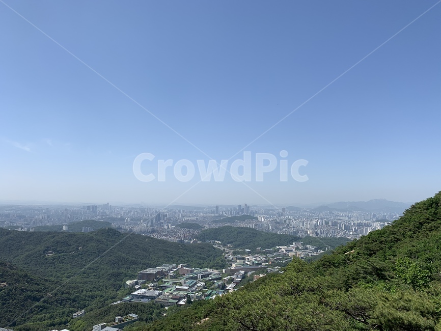 산,도시,정상,숲,낮,하늘