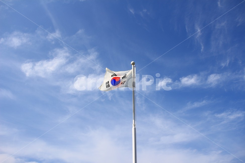 태극기,국기,대한민국,하늘,구름